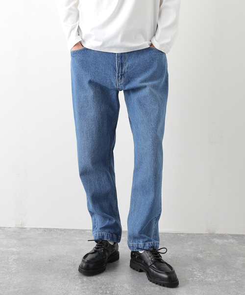 B.C STOCK（ベーセーストック）の「[WC] DADDENIM PANTS（デニムパンツ・メンズ・ホワイト/ブラック/ブルー系その他/ネイビー・MEDIUM/LARGE/SMALL）」の4枚目の写真