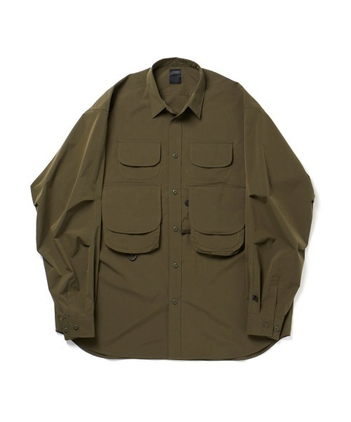 DAIWA PIER39（ダイワピア39）の「DAIWA PIER39 Tech New Anglers Shirts L/S（その他アウター・メンズ・ブラック/オリーブ・LARGE/MEDIUM/SMALL）」の2枚目の写真