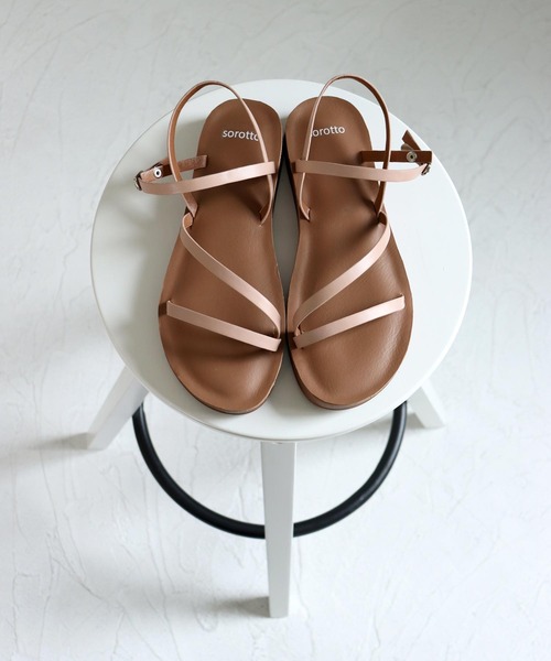 SOROTTO(ソロット)の「【親子お揃い】ストラップ プラットフォームサンダル/ぺたんこ(サンダル・レディース・ホワイト/ブラック/ダークブラウン/ピンク/シルバー/その他/パイソン・LL/S/M/L)」の20枚目の写真