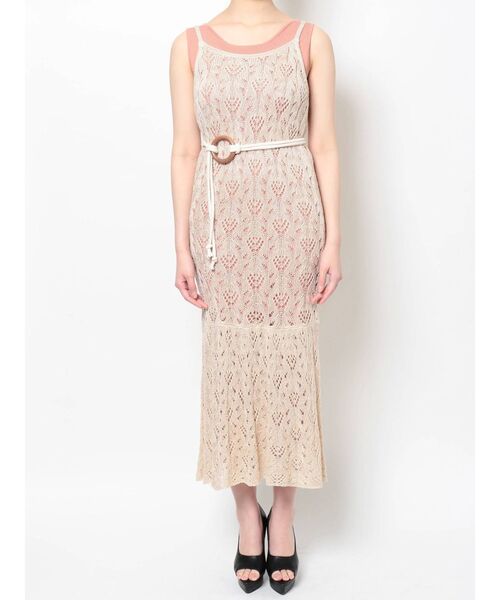 RESEXXY(リゼクシー)の「透かし編みキャミワンピースSET(ワンピース・レディース・ブラック/ベージュ/ブラウン・FREE)」の22枚目の写真