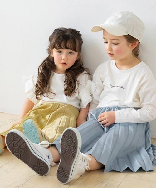 lulpini（ルルピー二）の「kids サテンプリーツスカート（スカート・キッズ・イエロー/ブルー/アイボリー・S/M/L）」の19枚目の写真