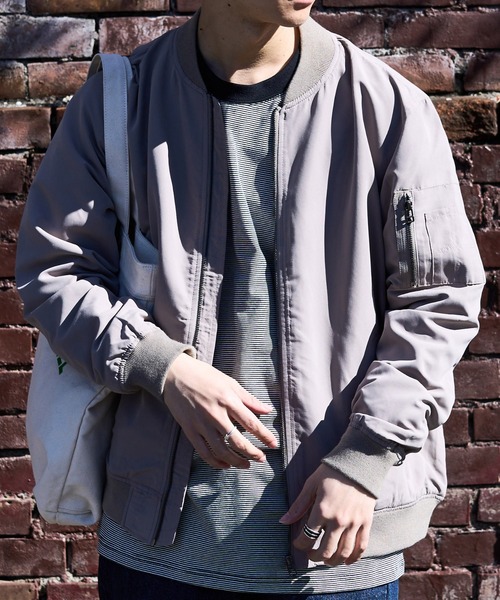 DISCOAT（ディスコート）の「カラーMA-1（MA-1・メンズ・ブラック/ベージュ/カーキ/サックスブルー/ピンク・MEDIUM/LARGE/X-LARGE）」の3枚目の写真