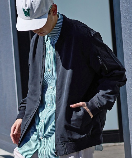 DISCOAT（ディスコート）の「カラーMA-1（MA-1・メンズ・ブラック/ベージュ/カーキ/サックスブルー/ピンク・MEDIUM/LARGE/X-LARGE）」の2枚目の写真