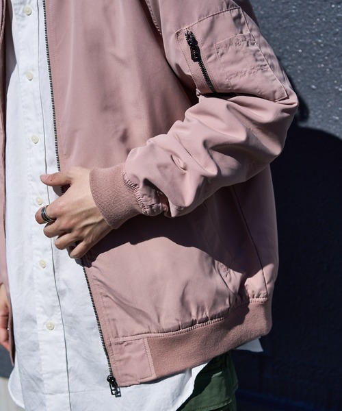 DISCOAT（ディスコート）の「カラーMA-1（MA-1・メンズ・ブラック/ベージュ/カーキ/サックスブルー/ピンク・MEDIUM/LARGE/X-LARGE）」の16枚目の写真