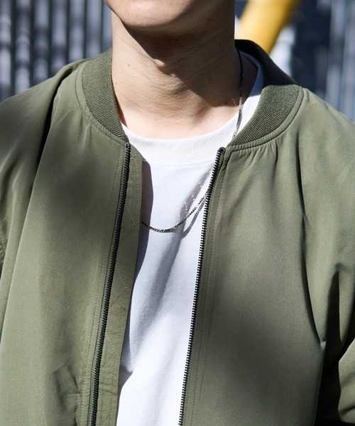 DISCOAT（ディスコート）の「カラーMA-1（MA-1・メンズ・ブラック/ベージュ/カーキ/サックスブルー/ピンク・MEDIUM/LARGE/X-LARGE）」の6枚目の写真