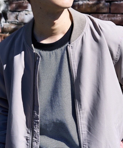 DISCOAT（ディスコート）の「カラーMA-1（MA-1・メンズ・ブラック/ベージュ/カーキ/サックスブルー/ピンク・MEDIUM/LARGE/X-LARGE）」の7枚目の写真