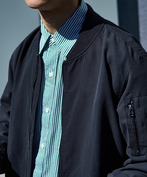 DISCOAT（ディスコート）の「カラーMA-1（MA-1・メンズ・ブラック/ベージュ/カーキ/サックスブルー/ピンク・MEDIUM/LARGE/X-LARGE）」の14枚目の写真