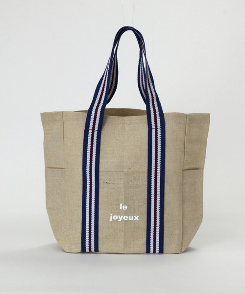 SPICE OF LIFE（スパイス オブ ライフ）の「インポート インド製 LESS DRESS TOTE BAG ジュート×コットン混 トートバッグ Mサイズ [Wisteria/ウィステリア]（トートバッグ・レディース・ベージュ系その他/ベージュ系その他2/ベージュ系その他3・ONE SIZE）」の5枚目の写真