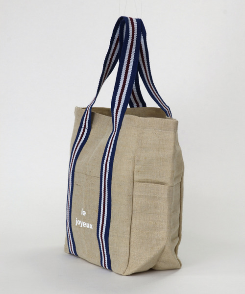 SPICE OF LIFE（スパイス オブ ライフ）の「インポート インド製 LESS DRESS TOTE BAG ジュート×コットン混 トートバッグ Mサイズ [Wisteria/ウィステリア]（トートバッグ・レディース・ベージュ系その他/ベージュ系その他2/ベージュ系その他3・ONE SIZE）」の6枚目の写真