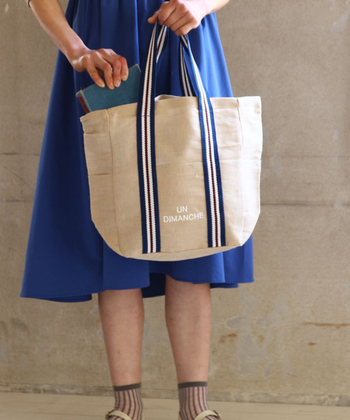 SPICE OF LIFE（スパイス オブ ライフ）の「インポート インド製 LESS DRESS TOTE BAG ジュート×コットン混 トートバッグ Mサイズ [Wisteria/ウィステリア]（トートバッグ・レディース・ベージュ系その他/ベージュ系その他2/ベージュ系その他3・ONE SIZE）」の18枚目の写真