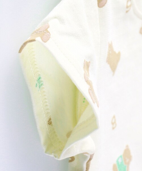 BRANSHES（ブランシェス）の「くま柄半袖2WAYオール（ロンパース・キッズ・ブルー/アイボリー・FREE）」の8枚目の写真