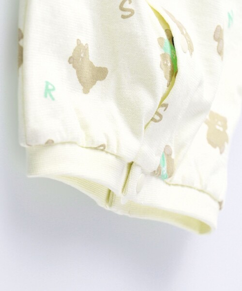 BRANSHES（ブランシェス）の「くま柄半袖2WAYオール（ロンパース・キッズ・ブルー/アイボリー・FREE）」の9枚目の写真