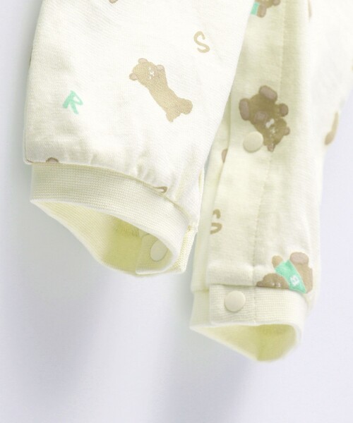 BRANSHES（ブランシェス）の「くま柄半袖2WAYオール（ロンパース・キッズ・ブルー/アイボリー・FREE）」の10枚目の写真