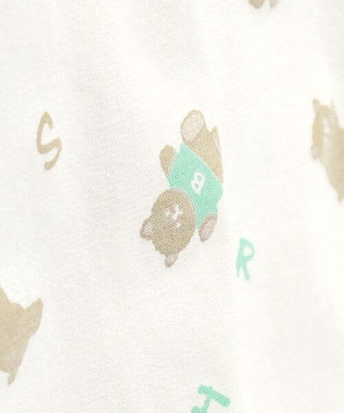 BRANSHES（ブランシェス）の「くま柄半袖2WAYオール（ロンパース・キッズ・ブルー/アイボリー・FREE）」の11枚目の写真