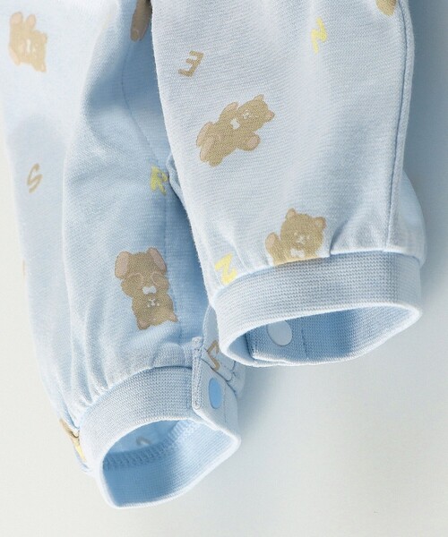 BRANSHES（ブランシェス）の「くま柄半袖2WAYオール（ロンパース・キッズ・ブルー/アイボリー・FREE）」の18枚目の写真