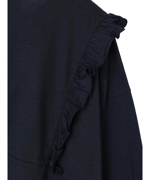 Green　Parks（グリーンパークス）の「肩フリルカレッジプリントチュニック（Tシャツ/カットソー・レディース・アイボリー/ネイビー/カーキ・FREE）」の20枚目の写真