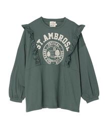 Green　Parks | 肩フリルカレッジプリントチュニック(Tシャツ/カットソー)