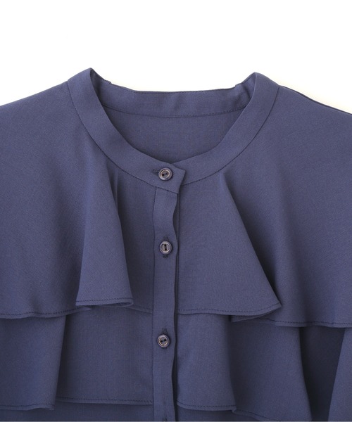 PROPORTION BODY DRESSING(プロポーションボディドレッシング)の「【美人百花5月号掲載 宇垣美里さん着用商品】ケープボウタイブラウス / 1212110410(シャツ/ブラウス・レディース・ホワイト系その他/ネイビー/パープル・MEDIUM/SMALL)」の20枚目の写真