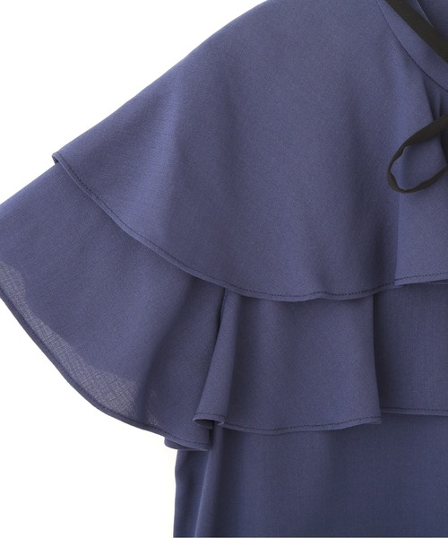 PROPORTION BODY DRESSING(プロポーションボディドレッシング)の「【美人百花5月号掲載 宇垣美里さん着用商品】ケープボウタイブラウス / 1212110410(シャツ/ブラウス・レディース・ホワイト系その他/ネイビー/パープル・MEDIUM/SMALL)」の21枚目の写真
