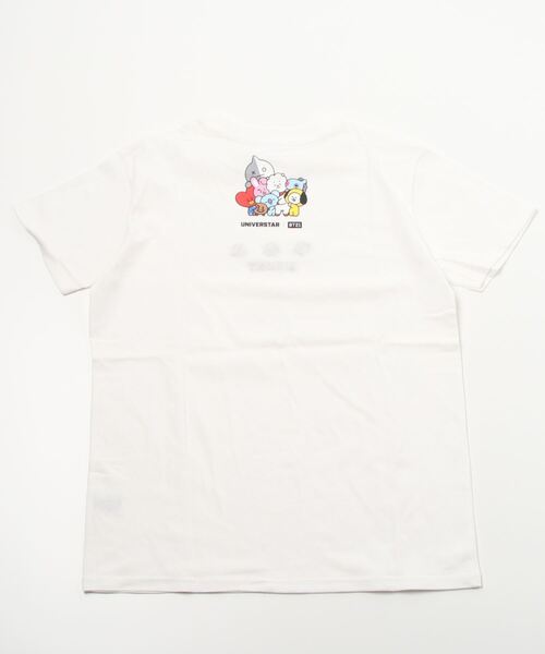 BT21（ビーティーイシビル）の「BT21 3匹キャラクター刺繍ボックスシルエットTシャツ（Tシャツ/カットソー・レディース・ホワイト系1/ホワイト系2/ホワイト系3/ホワイト系4/ホワイト系5/ホワイト系6/ホワイト系7・M）」の8枚目の写真