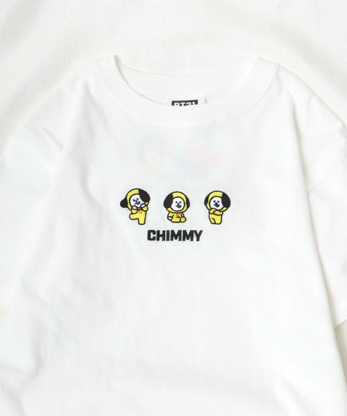 BT21（ビーティーイシビル）の「BT21 3匹キャラクター刺繍ボックスシルエットTシャツ（Tシャツ/カットソー・レディース・ホワイト系1/ホワイト系2/ホワイト系3/ホワイト系4/ホワイト系5/ホワイト系6/ホワイト系7・M）」の3枚目の写真