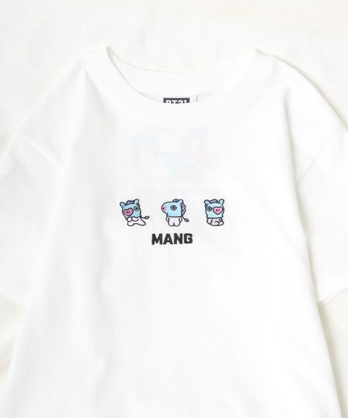 BT21（ビーティーイシビル）の「BT21 3匹キャラクター刺繍ボックスシルエットTシャツ（Tシャツ/カットソー・レディース・ホワイト系1/ホワイト系2/ホワイト系3/ホワイト系4/ホワイト系5/ホワイト系6/ホワイト系7・M）」の7枚目の写真