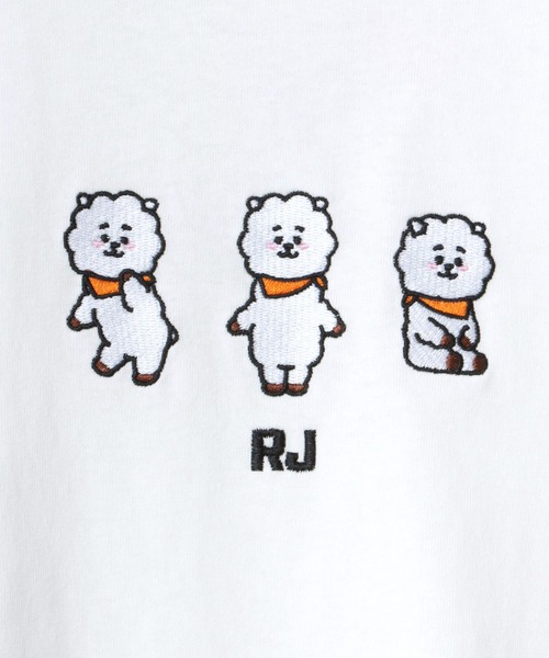 BT21（ビーティーイシビル）の「BT21 3匹キャラクター刺繍ボックスシルエットTシャツ（Tシャツ/カットソー・レディース・ホワイト系1/ホワイト系2/ホワイト系3/ホワイト系4/ホワイト系5/ホワイト系6/ホワイト系7・M）」の10枚目の写真