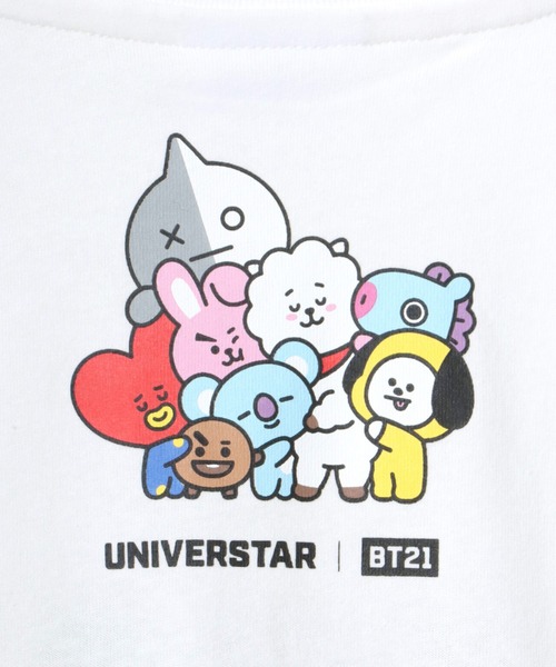 BT21（ビーティーイシビル）の「BT21 3匹キャラクター刺繍ボックスシルエットTシャツ（Tシャツ/カットソー・レディース・ホワイト系1/ホワイト系2/ホワイト系3/ホワイト系4/ホワイト系5/ホワイト系6/ホワイト系7・M）」の12枚目の写真