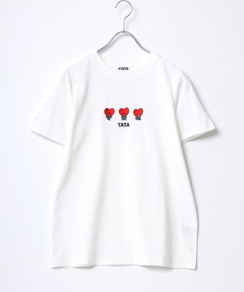BT21（ビーティーイシビル）の「BT21 3匹キャラクター刺繍ボックスシルエットTシャツ（Tシャツ/カットソー・レディース・ホワイト系1/ホワイト系2/ホワイト系3/ホワイト系4/ホワイト系5/ホワイト系6/ホワイト系7・M）」の21枚目の写真