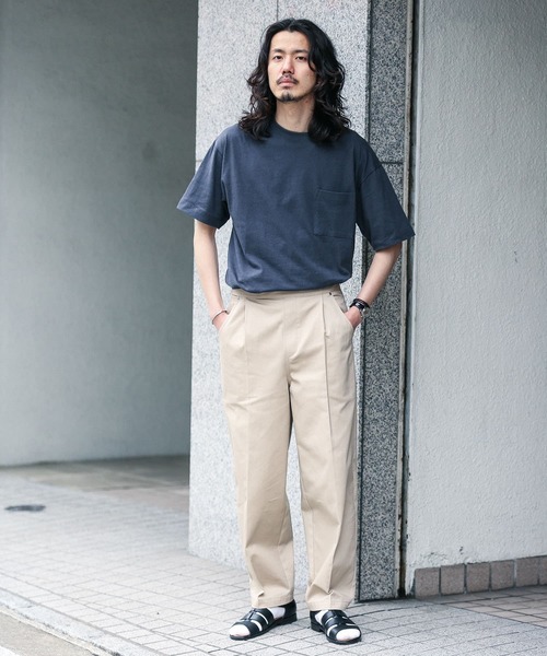 URBAN RESEARCH Sonny Label（アーバンリサーチサニーレーベル）の「SEGMENT　BCIチノベルクロパンツ（チノパンツ・メンズ・ブラック/ベージュ・SMALL/MEDIUM/LARGE）」の6枚目の写真