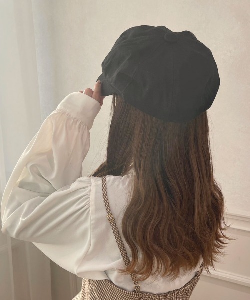 apres jour(アプレジュール)の「【apres jour×ARIAZ】無地キャスケット(キャスケット・レディース・ブラック/アイボリー・FREE)」の8枚目の写真