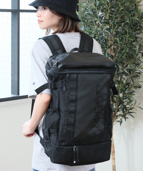 GERRY(ジェリー)の「【GERRY/ジェリー】ボックス型バックパック(レインカバー付き)(バックパック/リュック・メンズ・ブラック×グレー/ブラック×ブラック/ブラック系その他・FREE)」の6枚目の写真