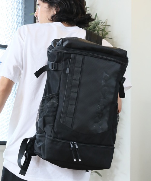 GERRY(ジェリー)の「【GERRY/ジェリー】ボックス型バックパック(レインカバー付き)(バックパック/リュック・メンズ・ブラック×グレー/ブラック×ブラック/ブラック系その他・FREE)」の10枚目の写真