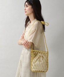 フェイクレザーメッシュバッグ