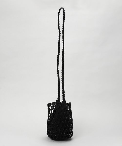 RAGEBLUE（レイジブルー）の「フェイクレザーメッシュバッグ（ショルダーバッグ・レディース・ブラック/イエロー・FREE）」の3枚目の写真