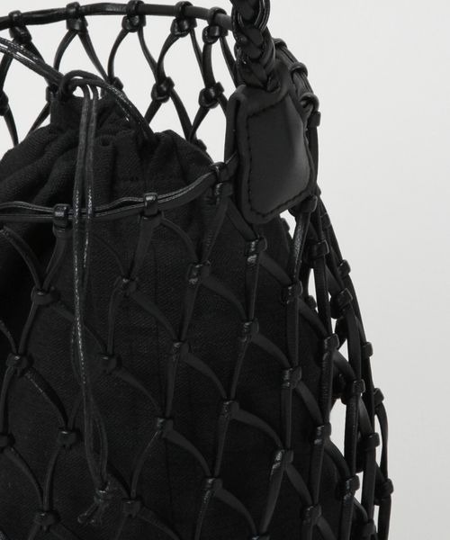 RAGEBLUE（レイジブルー）の「フェイクレザーメッシュバッグ（ショルダーバッグ・レディース・ブラック/イエロー・FREE）」の6枚目の写真