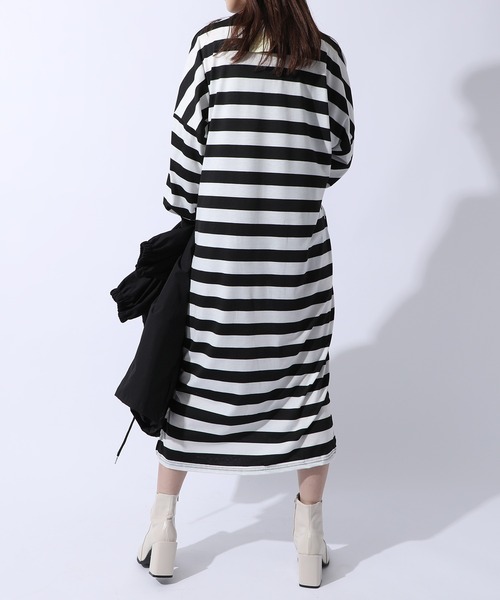 MAISON BREEZE(メゾンブリーズ)の「【MAISON BREEZE】オーバーサイズモノトーンワンピース SCCH83(ワンピース・レディース・ブラック/マルチ・4/3)」の6枚目の写真
