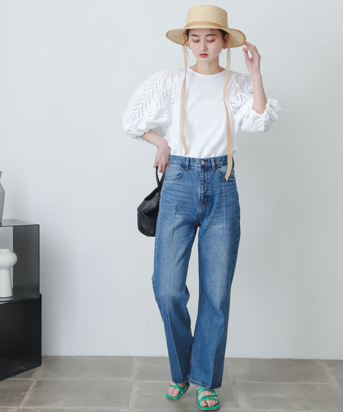 SENSE OF PLACE by URBAN RESEARCH（センスオブプレイスバイアーバンリサーチ）の「レースドッキングトップ（Tシャツ/カットソー・レディース・ライトブルー/ブラック/オフホワイト・ONE）」の14枚目の写真