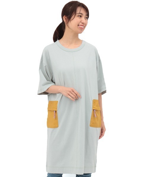 チチカカ（チチカカ）の「吸汗速乾ポケットワンピース（ワンピース・レディース・ライトブルー/ブラック/イエロー・FREE）」の11枚目の写真