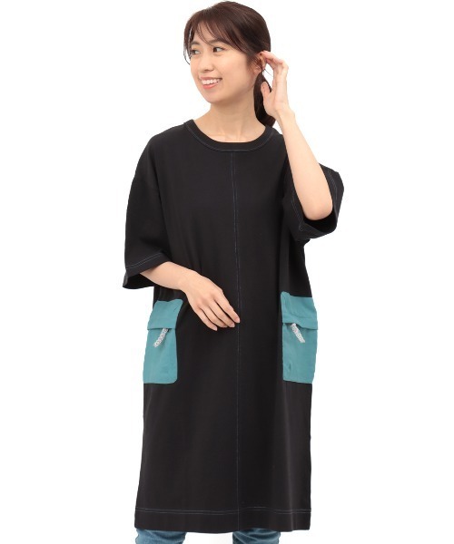 チチカカ（チチカカ）の「吸汗速乾ポケットワンピース（ワンピース・レディース・ライトブルー/ブラック/イエロー・FREE）」の12枚目の写真