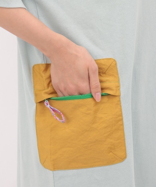 チチカカ（チチカカ）の「吸汗速乾ポケットワンピース（ワンピース・レディース・ライトブルー/ブラック/イエロー・FREE）」の18枚目の写真