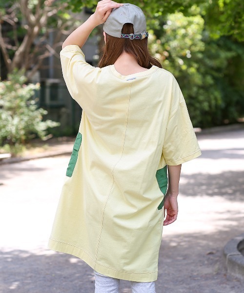 チチカカ（チチカカ）の「吸汗速乾ポケットワンピース（ワンピース・レディース・ライトブルー/ブラック/イエロー・FREE）」の6枚目の写真