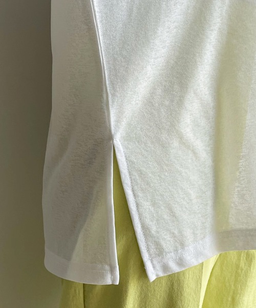 DouDou（ドゥドゥ）の「シアーロンTEE（Tシャツ/カットソー・レディース・ベージュ/オフホワイト・FREE）」の21枚目の写真