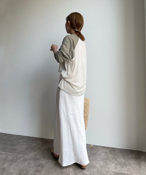 DouDou（ドゥドゥ）の「シアーロンTEE（Tシャツ/カットソー・レディース・ベージュ/オフホワイト・FREE）」の13枚目の写真