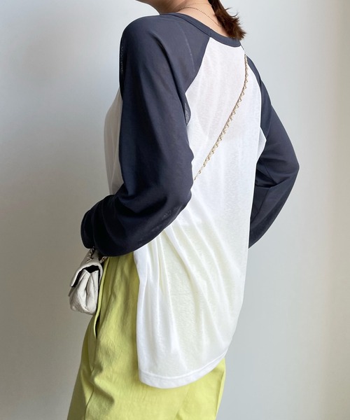 DouDou（ドゥドゥ）の「シアーロンTEE（Tシャツ/カットソー・レディース・ベージュ/オフホワイト・FREE）」の10枚目の写真