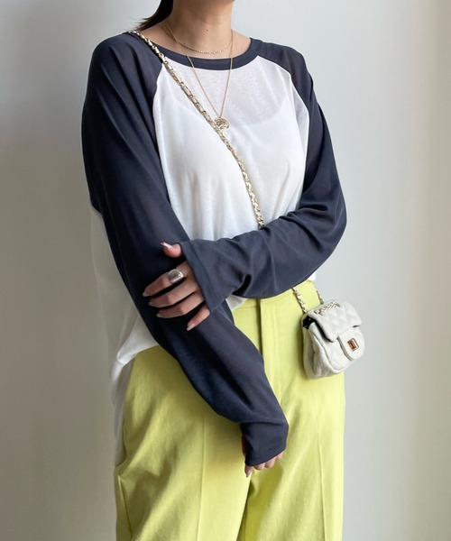 DouDou（ドゥドゥ）の「シアーロンTEE（Tシャツ/カットソー・レディース・ベージュ/オフホワイト・FREE）」の12枚目の写真