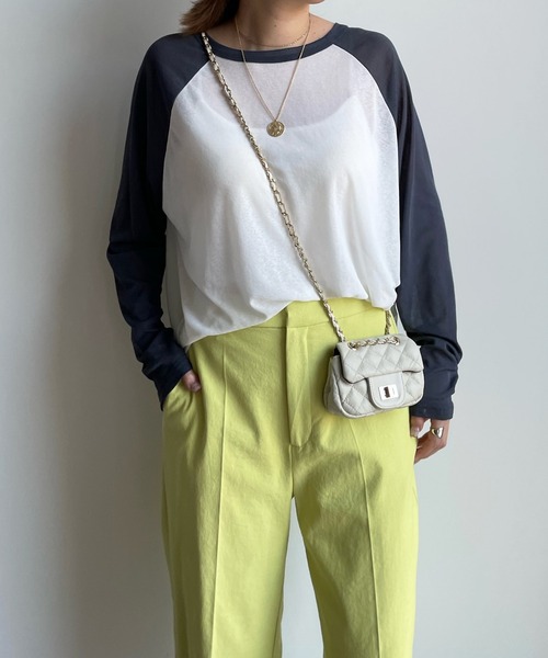 DouDou（ドゥドゥ）の「シアーロンTEE（Tシャツ/カットソー・レディース・ベージュ/オフホワイト・FREE）」の19枚目の写真