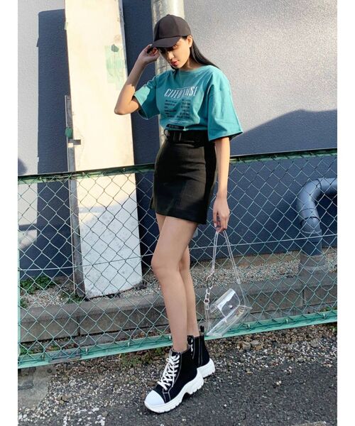 EMODA（エモダ）の「コレクションロゴTシャツ（Tシャツ/カットソー・レディース・ホワイト/ブラック/ブルー・FREE）」の10枚目の写真