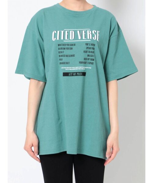 EMODA（エモダ）の「コレクションロゴTシャツ（Tシャツ/カットソー・レディース・ホワイト/ブラック/ブルー・FREE）」の15枚目の写真