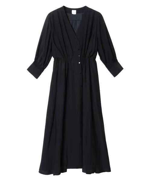 ELENDEEK(エレンディーク)の「2WAY Vネックソフトワンピース(ワンピース・レディース・ブラック/イエロー/ベージュ・01/02)」の6枚目の写真